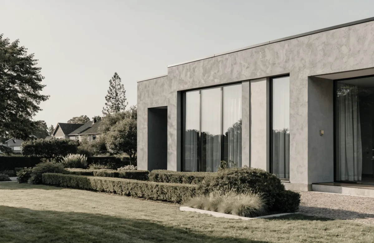 Neu gebautes modernes Einfamilienhaus