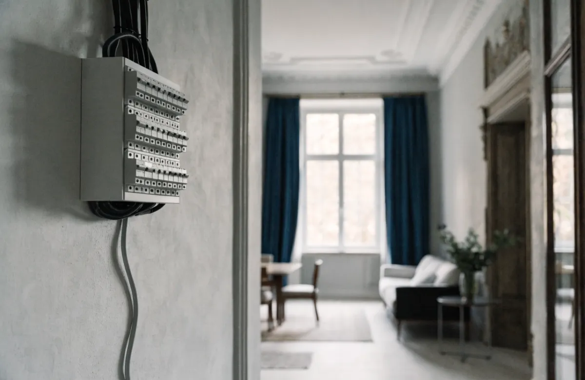 Neu verlegte Elektroinstallation in einem sanierten Altbau in Münster